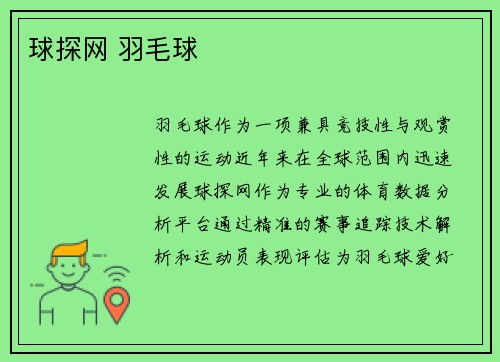 球探网 羽毛球